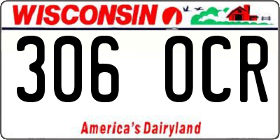 WI license plate 306OCR