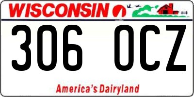 WI license plate 306OCZ