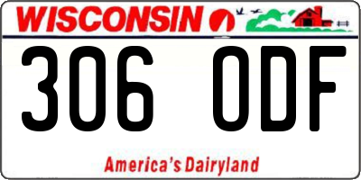 WI license plate 306ODF