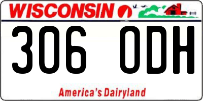 WI license plate 306ODH