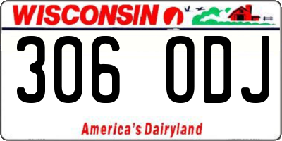 WI license plate 306ODJ