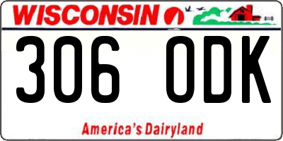 WI license plate 306ODK