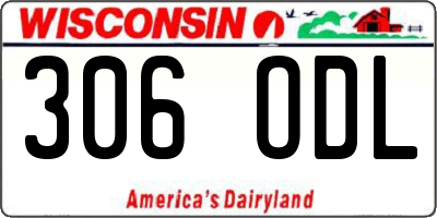 WI license plate 306ODL