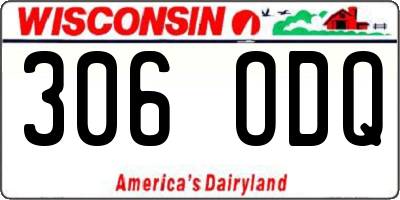 WI license plate 306ODQ
