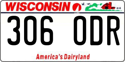 WI license plate 306ODR