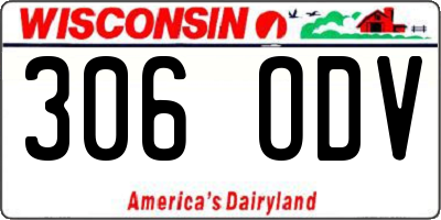 WI license plate 306ODV