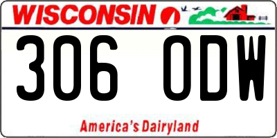 WI license plate 306ODW