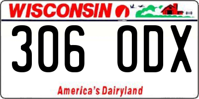 WI license plate 306ODX