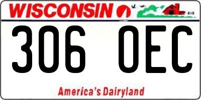 WI license plate 306OEC