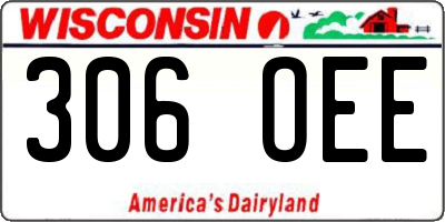 WI license plate 306OEE