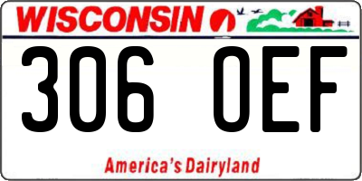 WI license plate 306OEF