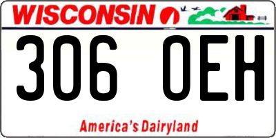 WI license plate 306OEH
