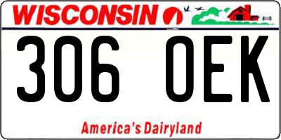 WI license plate 306OEK