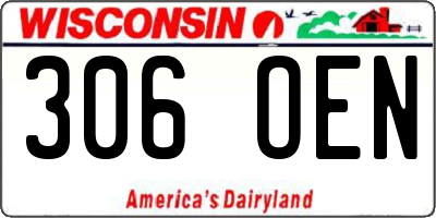 WI license plate 306OEN