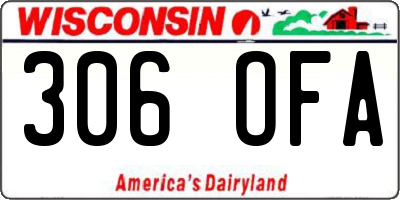 WI license plate 306OFA