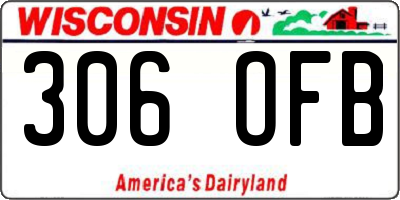WI license plate 306OFB