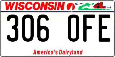 WI license plate 306OFE