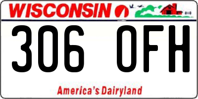 WI license plate 306OFH
