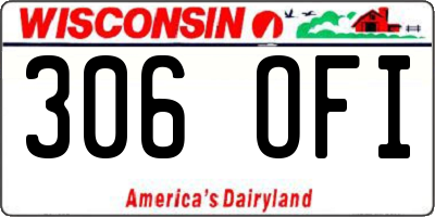 WI license plate 306OFI
