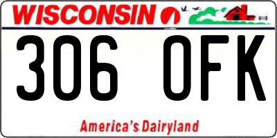 WI license plate 306OFK