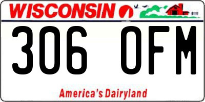 WI license plate 306OFM