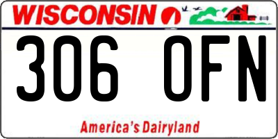 WI license plate 306OFN