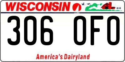 WI license plate 306OFO