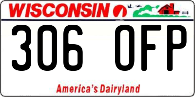 WI license plate 306OFP