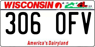 WI license plate 306OFV