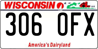 WI license plate 306OFX