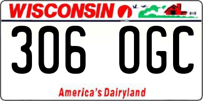 WI license plate 306OGC