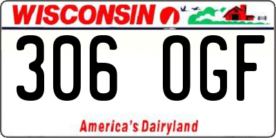 WI license plate 306OGF