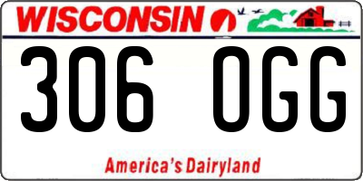 WI license plate 306OGG