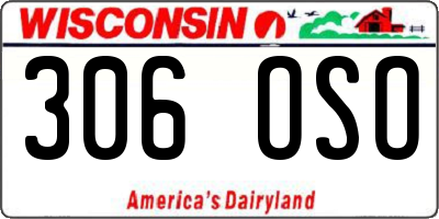 WI license plate 306OSO