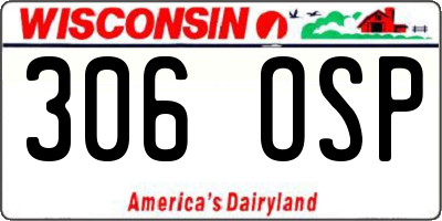 WI license plate 306OSP