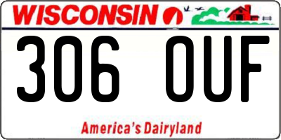 WI license plate 306OUF