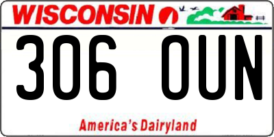 WI license plate 306OUN