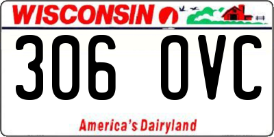 WI license plate 306OVC