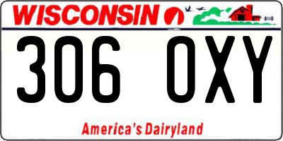 WI license plate 306OXY