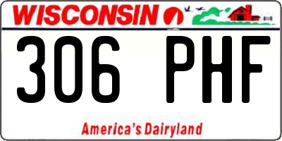 WI license plate 306PHF