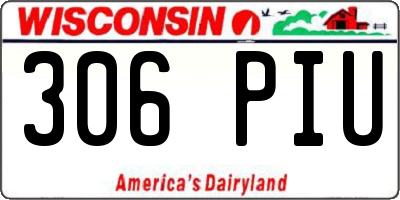 WI license plate 306PIU