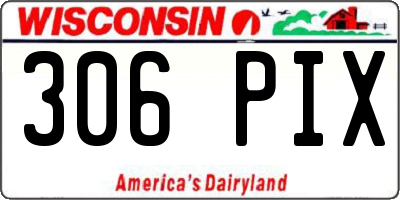 WI license plate 306PIX