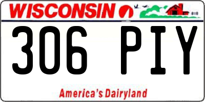 WI license plate 306PIY