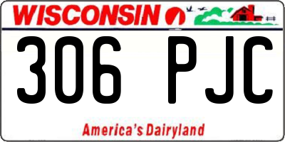 WI license plate 306PJC