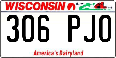 WI license plate 306PJO