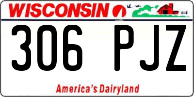 WI license plate 306PJZ