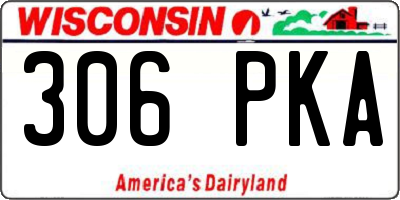 WI license plate 306PKA