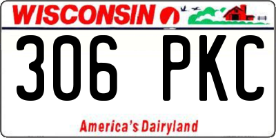 WI license plate 306PKC