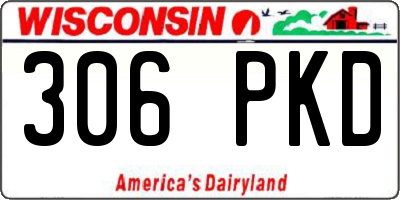 WI license plate 306PKD