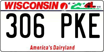 WI license plate 306PKE